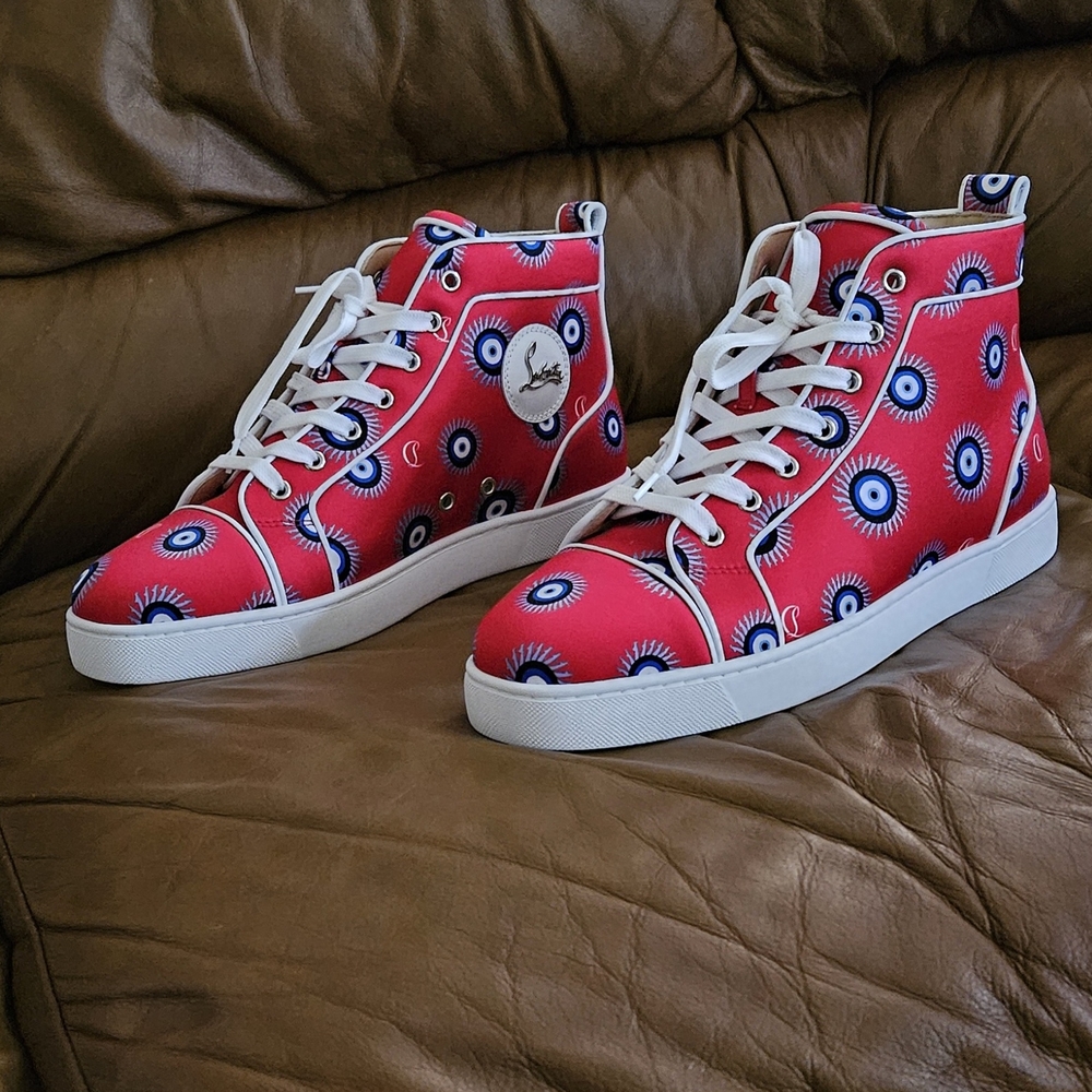 New Men's Christian Louboutin Louis Orlato Luxury Hightop Shoes Size 10 US